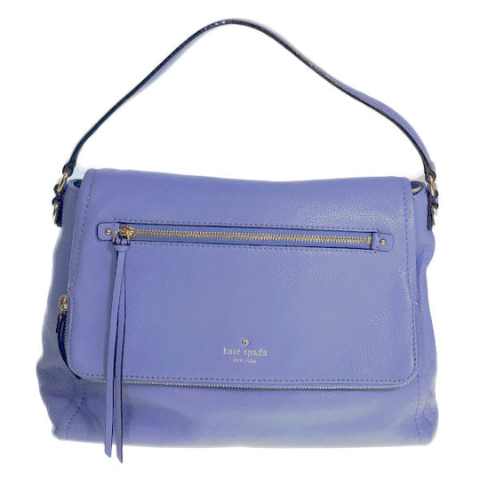 Kate Spade Shoulder Bag Calfskin, Leather blue Handbag 2WAY Women Used Authentic