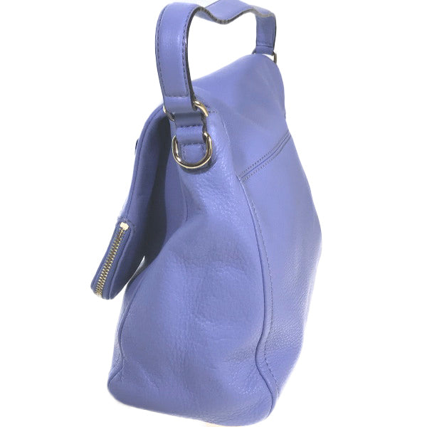 Kate Spade Shoulder Bag Calfskin, Leather blue Handbag 2WAY Women Used Authentic