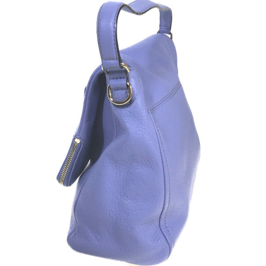 Kate Spade Shoulder Bag Calfskin, Leather blue Handbag 2WAY Women Used Authentic