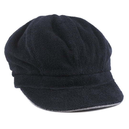 HERMES Casquette pile black Women cm57 Used Authentic
