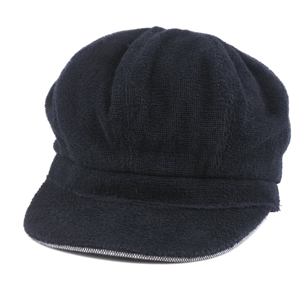 HERMES Casquette pile black Women cm57 Used Authentic