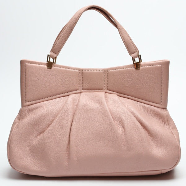 Kate Spade Handbag leather salmon pink Calfskin No strap Women Used Authentic