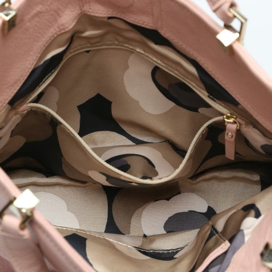 Kate Spade Handbag leather salmon pink Calfskin No strap Women Used Authentic