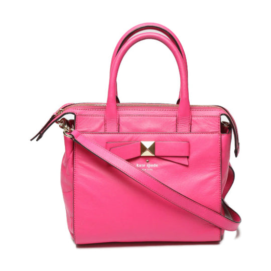 Kate Spade Handbag Calfskin, Leather pink Shoulder 2WAY Women Used Authentic