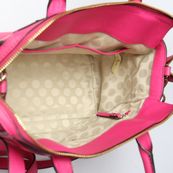 Kate Spade Handbag Calfskin, Leather pink Shoulder 2WAY Women Used Authentic