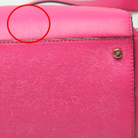 Kate Spade Handbag Calfskin, Leather pink Shoulder 2WAY Women Used Authentic