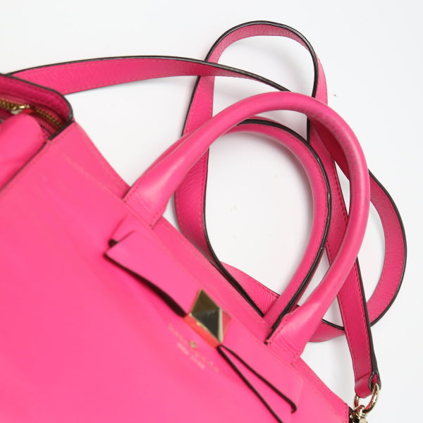 Kate Spade Handbag Calfskin, Leather pink Shoulder 2WAY Women Used Authentic
