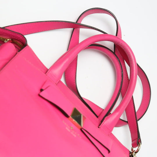 Kate Spade Handbag Calfskin, Leather pink Shoulder 2WAY Women Used Authentic