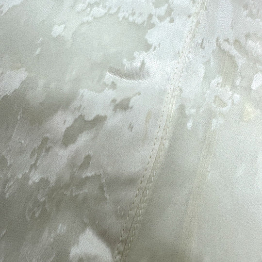 BALENCIAGA blouse Rayon, Silk white Crinkle processing ribbon Women 34 Used Authentic