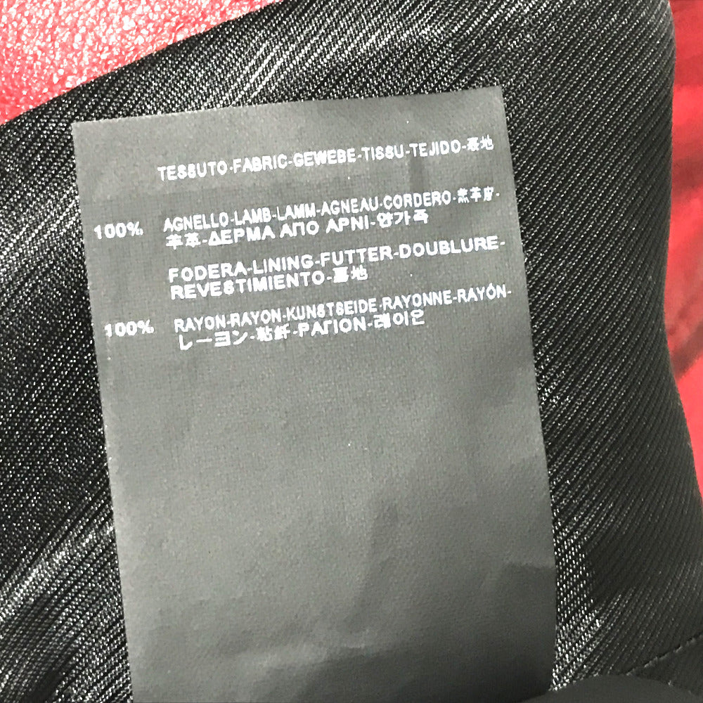 BALENCIAGA Riders jacket 256302 leather Red With tag Women's jacket Women 34 Used Authentic
