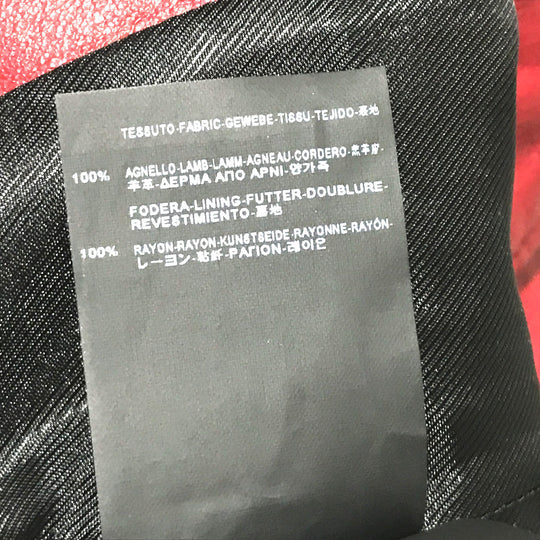 BALENCIAGA Riders jacket 256302 leather Red With tag Women's jacket Women 34 Used Authentic