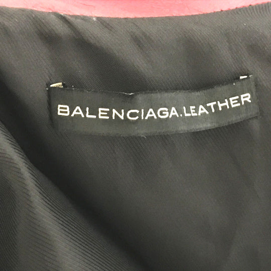 BALENCIAGA Riders jacket 256302 leather Red With tag Women's jacket Women 34 Used Authentic