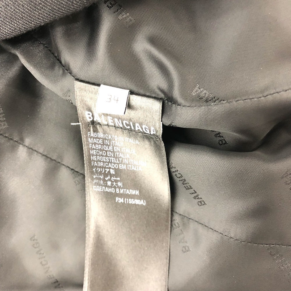 BALENCIAGA Jacket 571278 Cotton, Wool black single Black Basic Jacket Women 34 Used Authentic