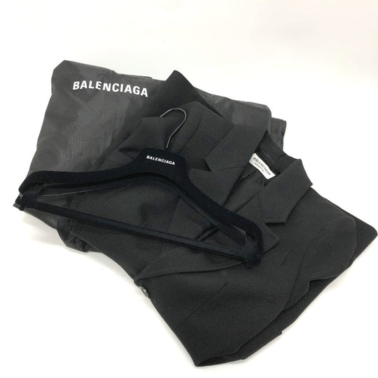 BALENCIAGA Jacket 571278 Cotton, Wool black single Black Basic Jacket Women 34 Used Authentic