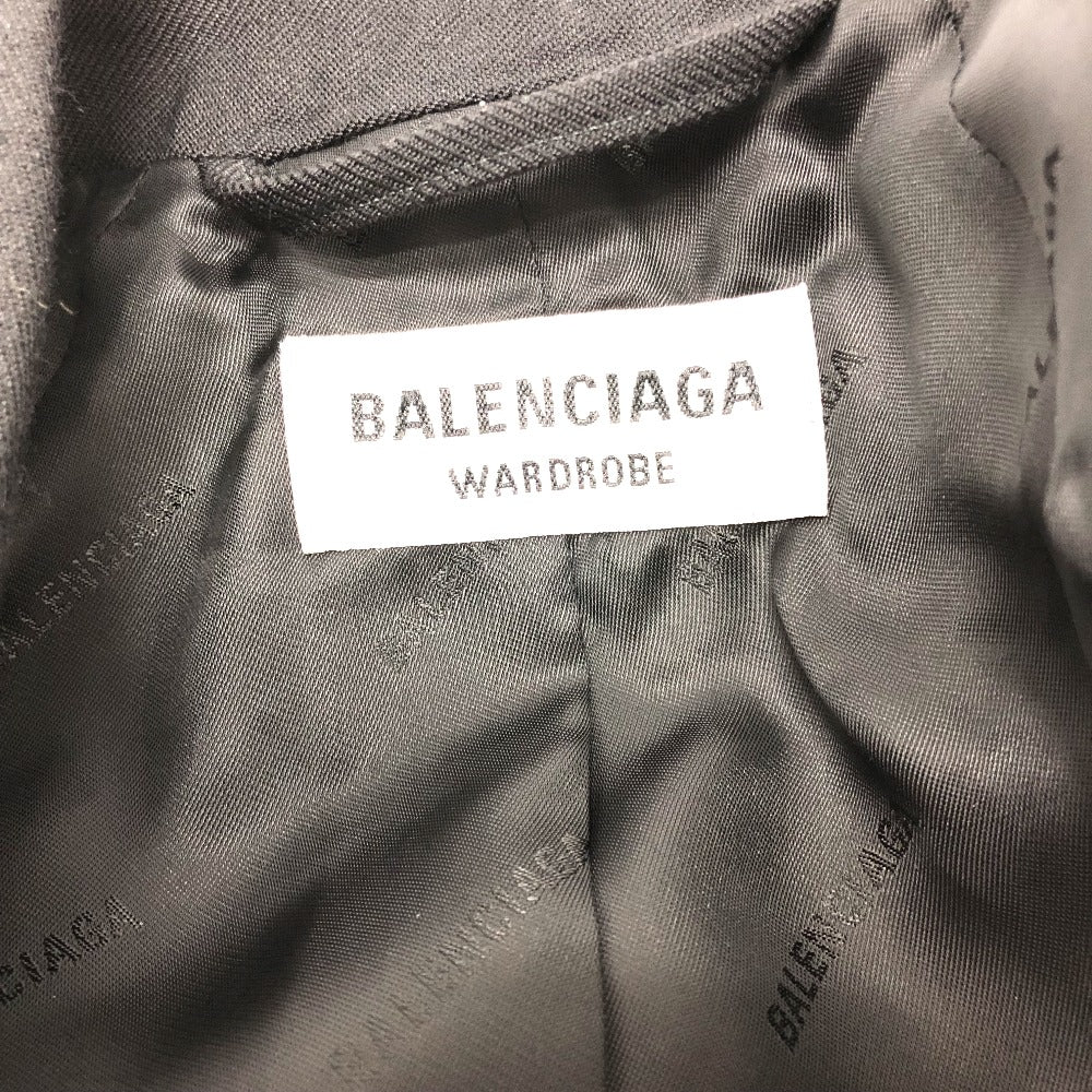 BALENCIAGA Jacket 571278 Cotton, Wool black single Black Basic Jacket Women 34 Used Authentic