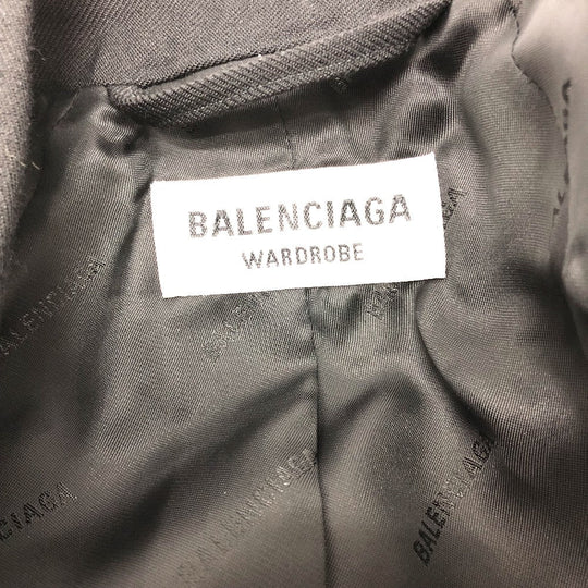 BALENCIAGA Jacket 571278 Cotton, Wool black single Black Basic Jacket Women 34 Used Authentic