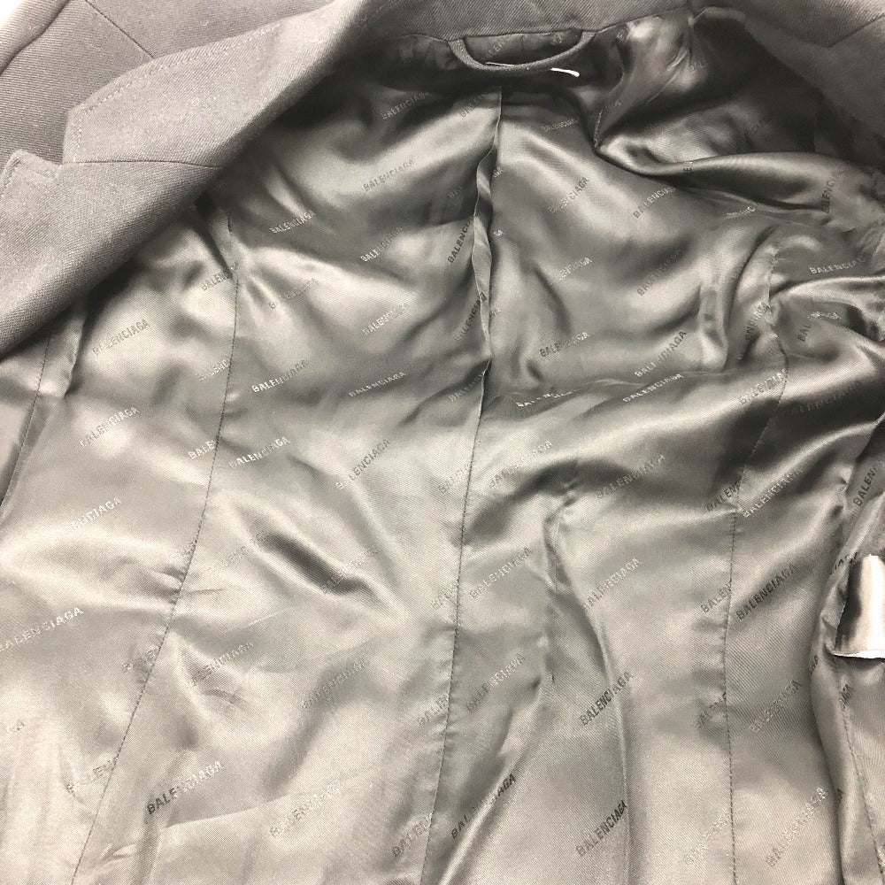 BALENCIAGA Jacket 571278 Cotton, Wool black single Black Basic Jacket Women 34 Used Authentic