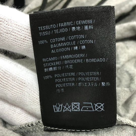 BALENCIAGA Short sleeve T-shirt 578139 cotton gray 19AW Logo embroidery all-over pattern mens XS Used Authentic