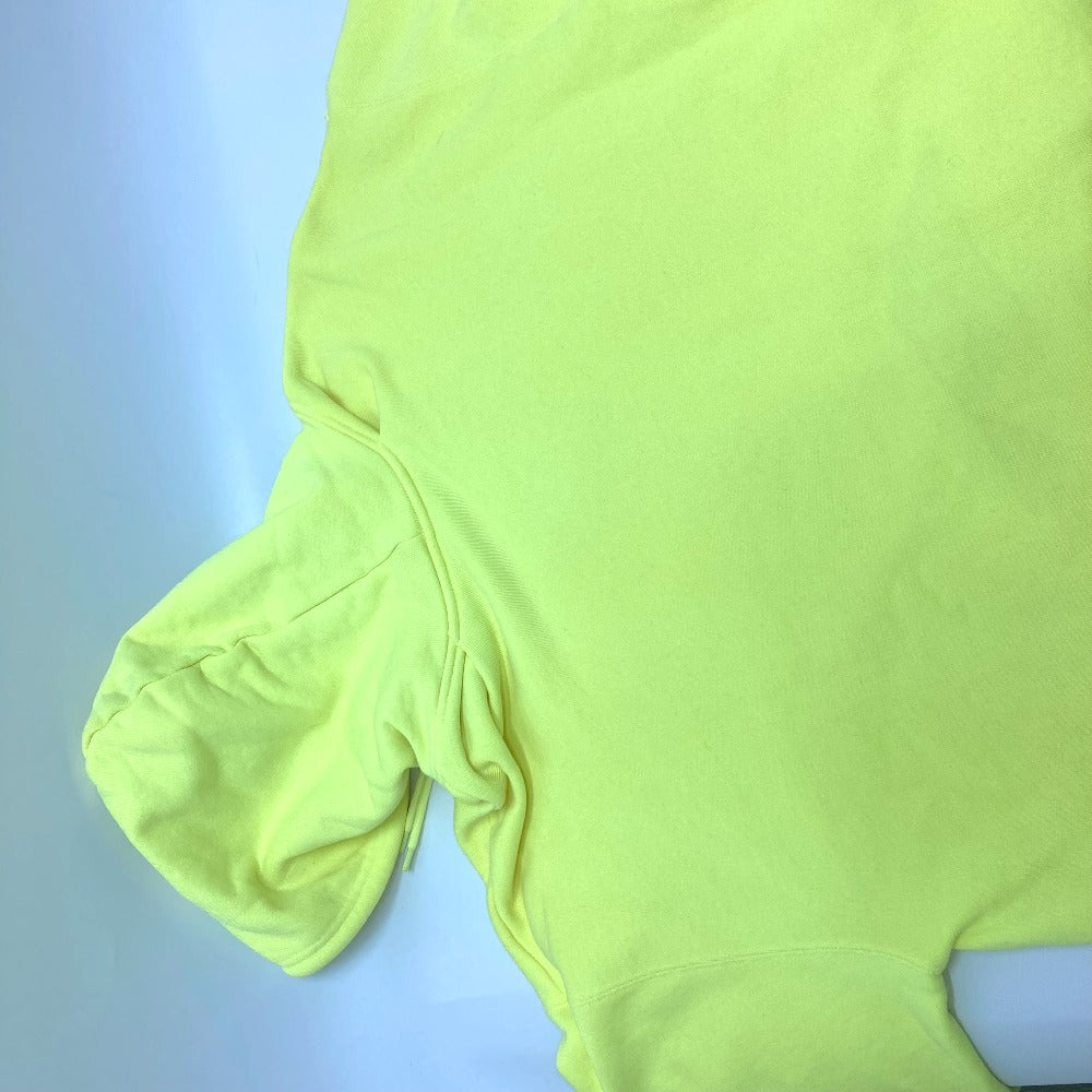 BALENCIAGA Hoodie 583222 cotton yellow BB logo print mens S Used Authentic