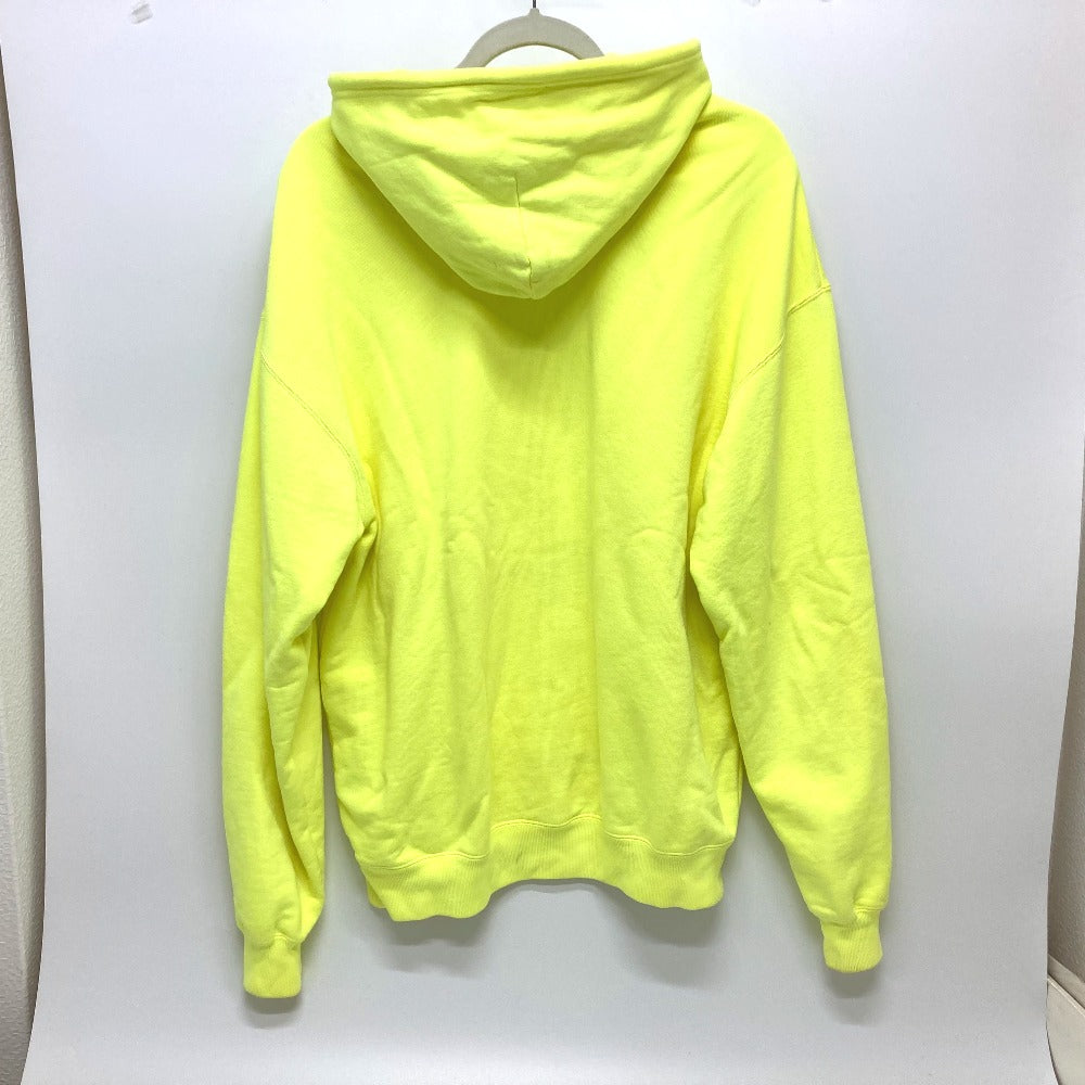 BALENCIAGA Hoodie 583222 cotton yellow BB logo print mens S Used Authentic