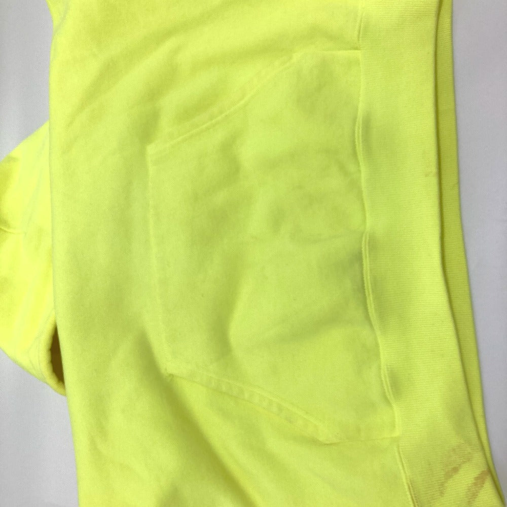 BALENCIAGA Hoodie 583222 cotton yellow BB logo print mens S Used Authentic