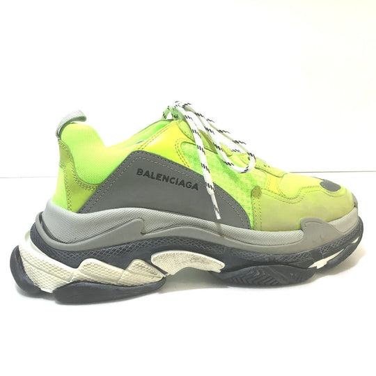 BALENCIAGA sneakers canvas multicolor dad shoes Triple S Trainer 2018ss Triple S shoes used processing mens 42 Used Authentic