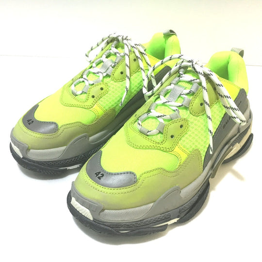 BALENCIAGA sneakers canvas multicolor dad shoes Triple S Trainer 2018ss Triple S shoes used processing mens 42 Used Authentic