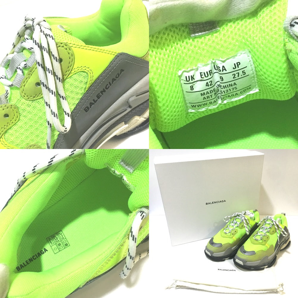 BALENCIAGA sneakers canvas multicolor dad shoes Triple S Trainer 2018ss Triple S shoes used processing mens 42 Used Authentic