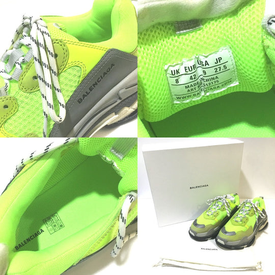 BALENCIAGA sneakers canvas multicolor dad shoes Triple S Trainer 2018ss Triple S shoes used processing mens 42 Used Authentic