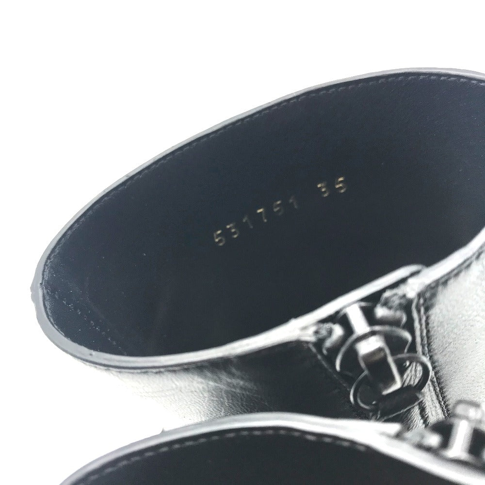 BALENCIAGA boots 531751 leather black basic Pointed toe Women 35 Used Authentic