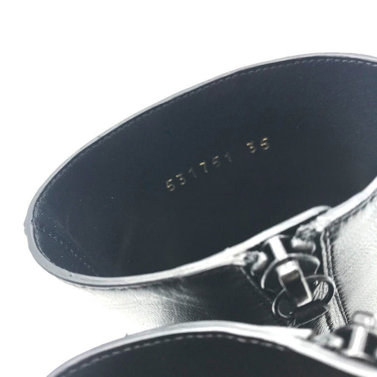 BALENCIAGA boots 531751 leather black basic Pointed toe Women 35 Used Authentic