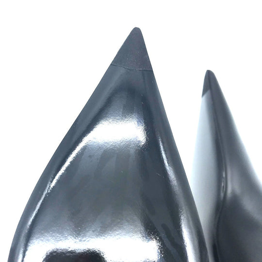 BALENCIAGA boots 531751 leather black basic Pointed toe Women 35 Used Authentic