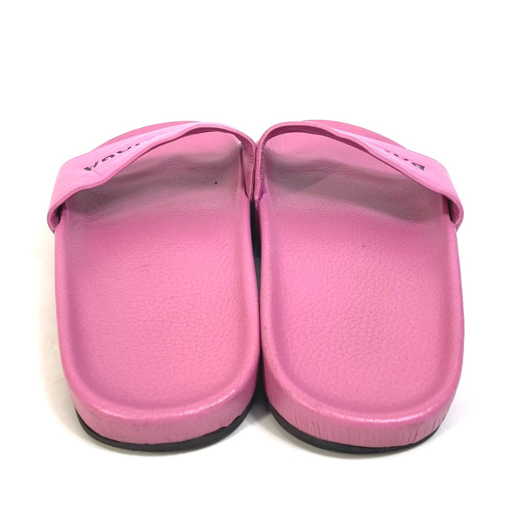 BALENCIAGA Sandals 517226 leather pink logo Women 38 Used Authentic