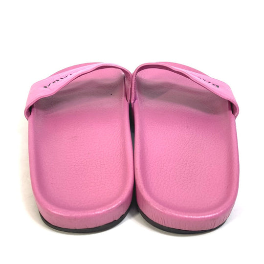 BALENCIAGA Sandals 517226 leather pink logo Women 38 Used Authentic