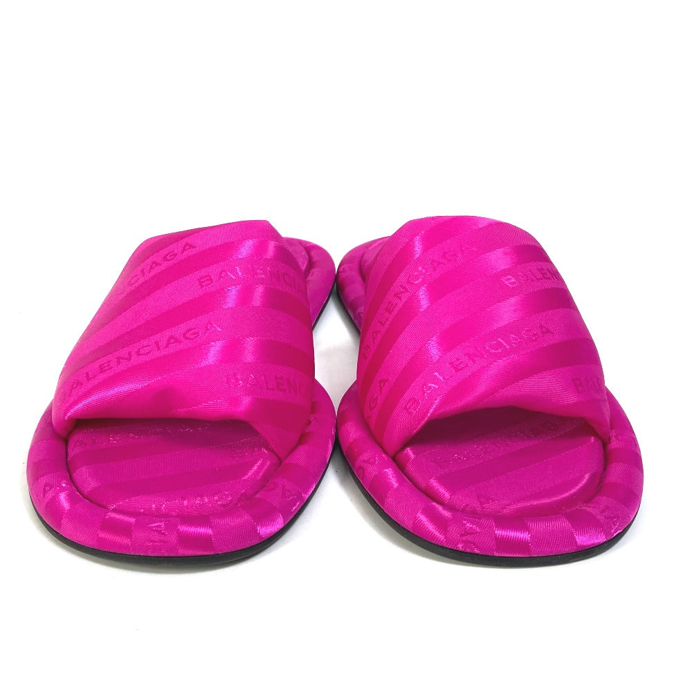 BALENCIAGA Sandals 500579 Satin , Satin pink shoes town sandals logo Women 35 Used Authentic