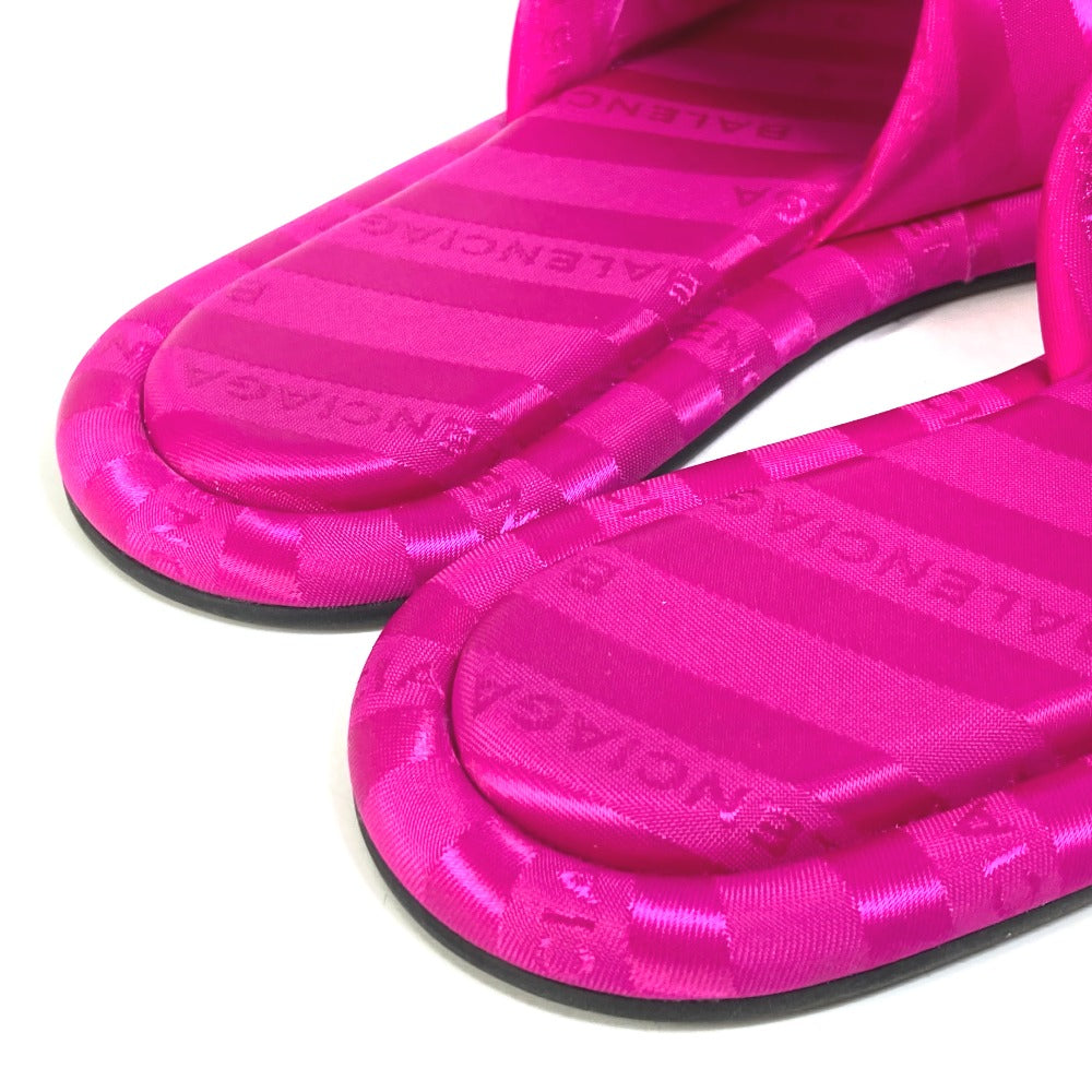 BALENCIAGA Sandals 500579 Satin , Satin pink shoes town sandals logo Women 35 Used Authentic