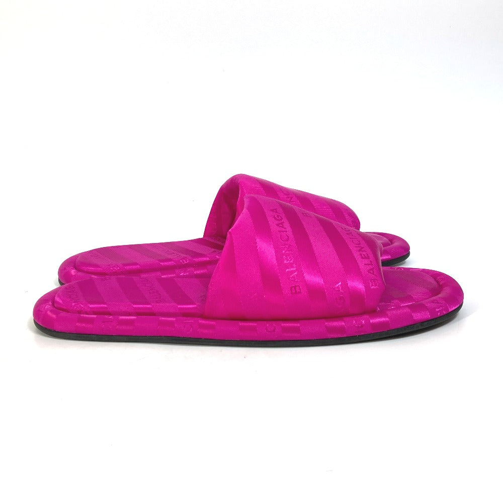 BALENCIAGA Sandals 500579 Satin , Satin pink shoes town sandals logo Women 35 Used Authentic