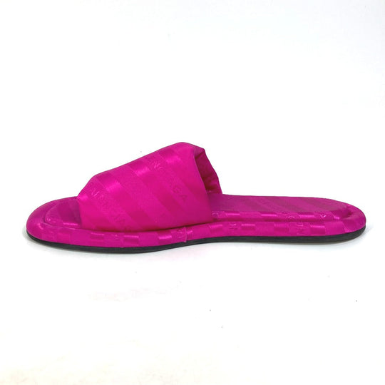 BALENCIAGA Sandals 500579 Satin , Satin pink shoes town sandals logo Women 35 Used Authentic