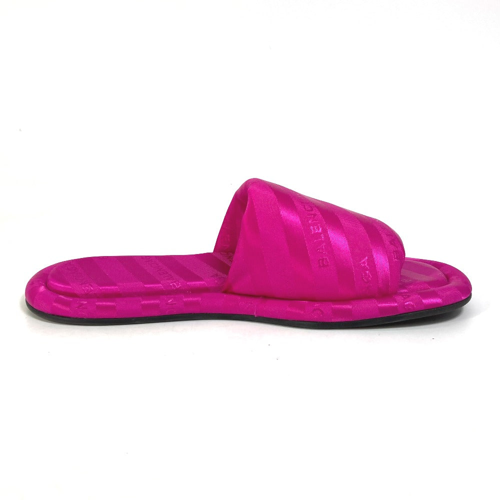 BALENCIAGA Sandals 500579 Satin , Satin pink shoes town sandals logo Women 35 Used Authentic