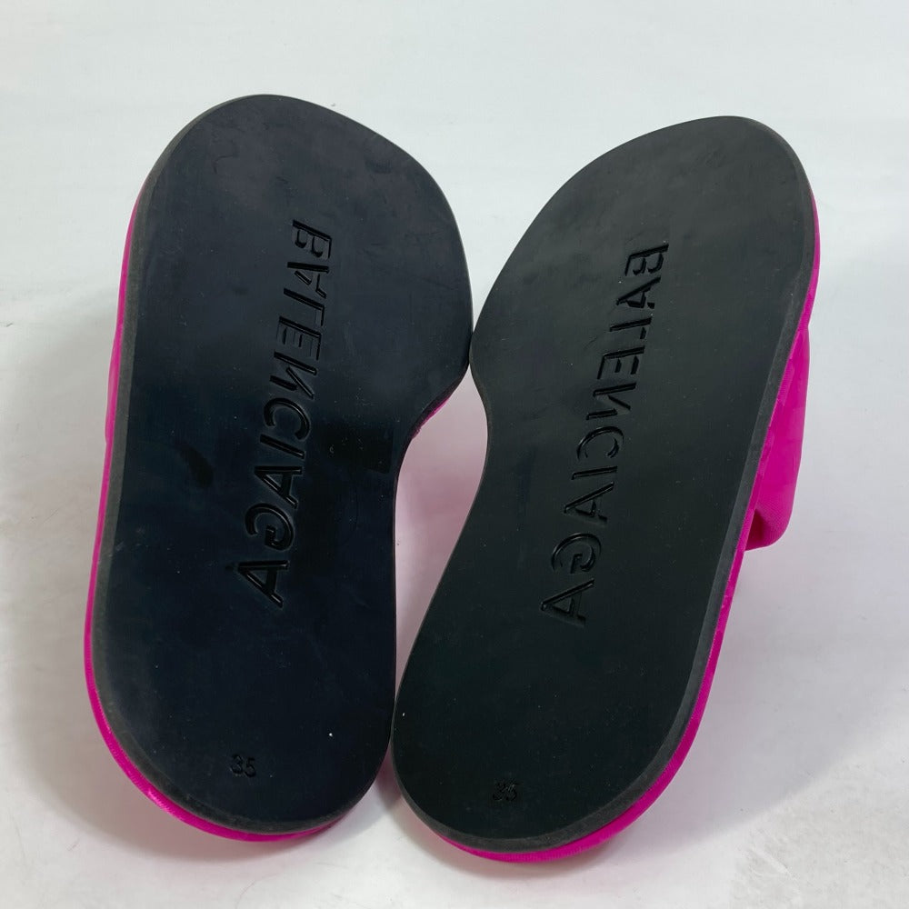BALENCIAGA Sandals 500579 Satin , Satin pink shoes town sandals logo Women 35 Used Authentic