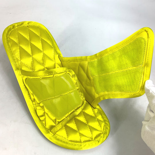 BALENCIAGA Sandals 653312 Satin , Satin yellow Mule logo Women 37 Used Authentic