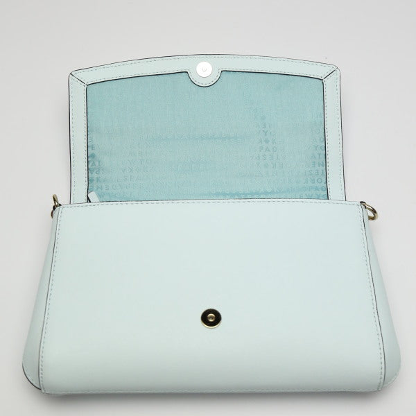 Kate Spade Shoulder Bag leather light blue Handbag Crossbody 3WAY Women Used Authentic
