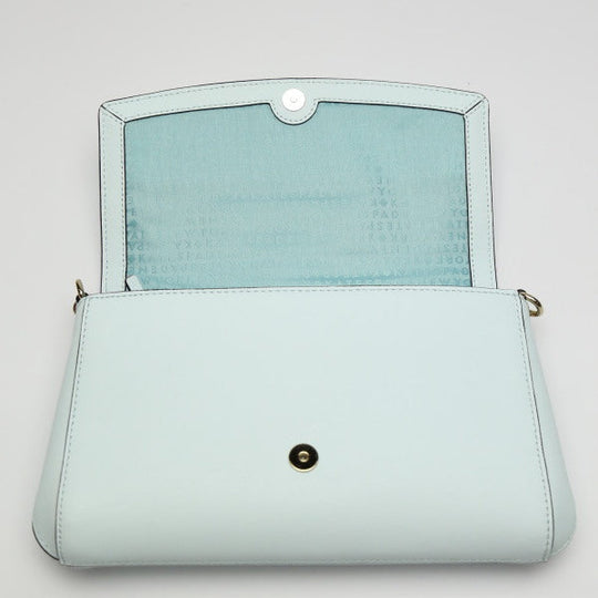 Kate Spade Shoulder Bag leather light blue Handbag Crossbody 3WAY Women Used Authentic