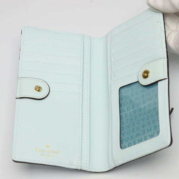 Kate Spade Shoulder Bag leather light blue Handbag Crossbody 3WAY Women Used Authentic