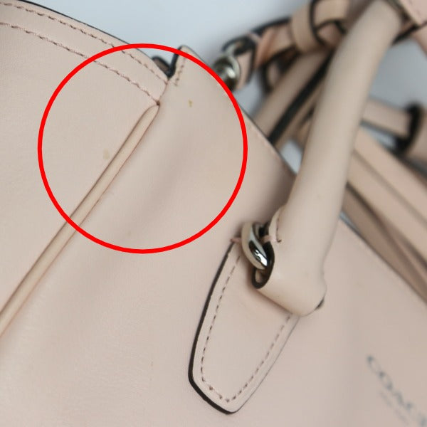 COACH Handbag leather pink Shoulder Bag Diagonal 2WAY Women Used Authentic