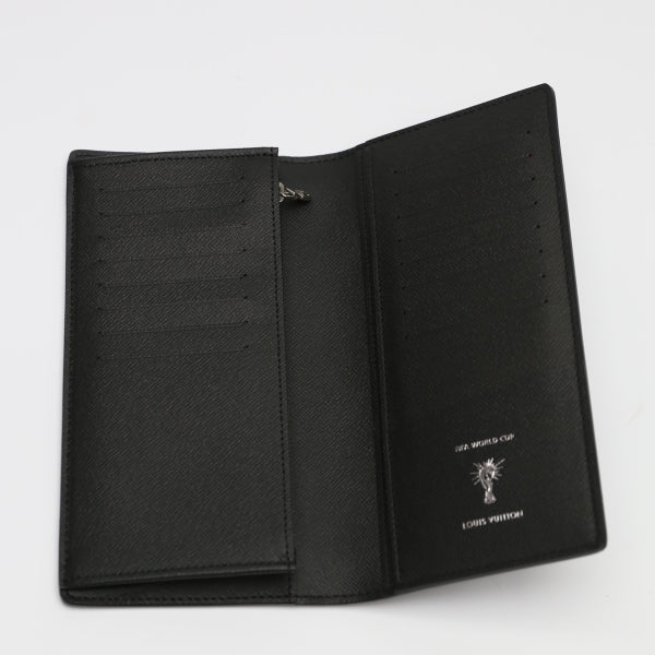 LOUIS VUITTON Long Wallet Purse M63294 Epi Leather Noir Portefeuille Blaza Epi Russia 2018 FIFA mens Used Authentic