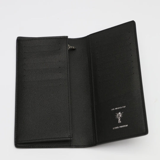 LOUIS VUITTON Long Wallet Purse M63294 Epi Leather Noir Portefeuille Blaza Epi Russia 2018 FIFA mens Used Authentic