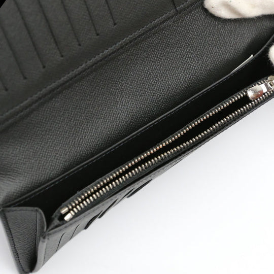 LOUIS VUITTON Long Wallet Purse M63294 Epi Leather Noir Portefeuille Blaza Epi Russia 2018 FIFA mens Used Authentic