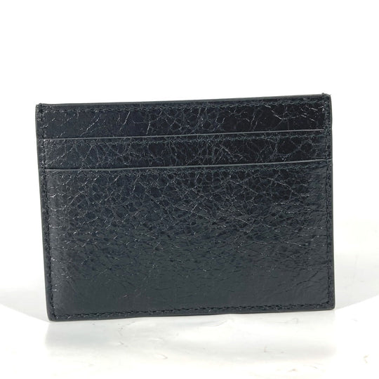 BALENCIAGA Card Case 766547 leather black BB Women Used Authentic