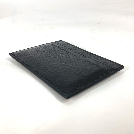 BALENCIAGA Card Case 766547 leather black BB Women Used Authentic